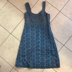 Spirit Teal and Pink Patterned Midi Dress